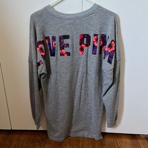 Over sized pull over crewneck sweatshirt. From Victoria’s Secret-PINK
